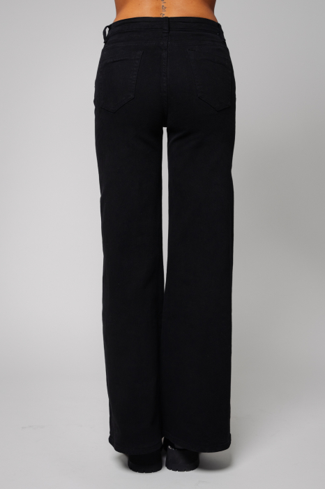 Blugi lungi din denim largi  Black [2]