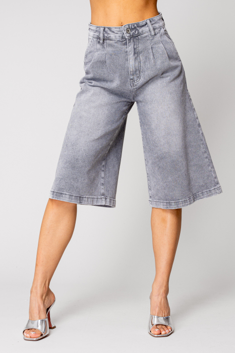 Blugi Elastici Largi 3/4 Light Grey [3]