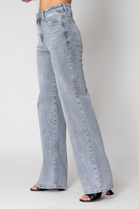 Regular long jeans in  Light Grey  denim [2]