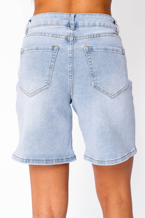 Blugi scurti elastici Light Blue [4]