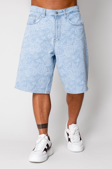 Men short Jeans printed Blue [2]