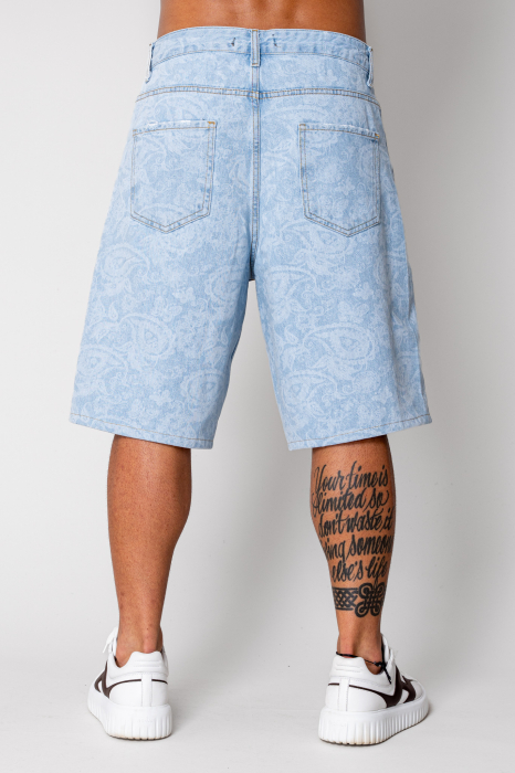 Men short Jeans printed Blue [4]