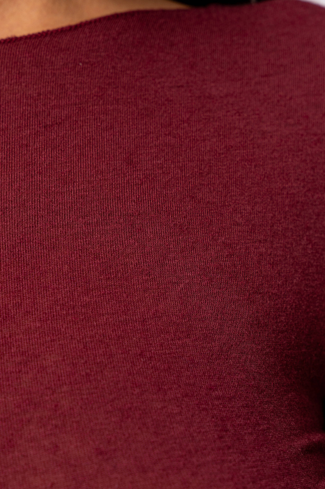 Thin cashmere blend blouse Burgundy [3]