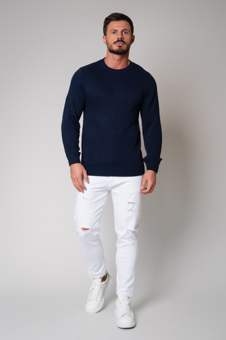 Knitted blouse Navy [2]
