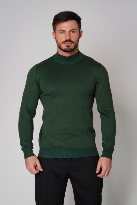 High Neck Knit Dark Green [2]