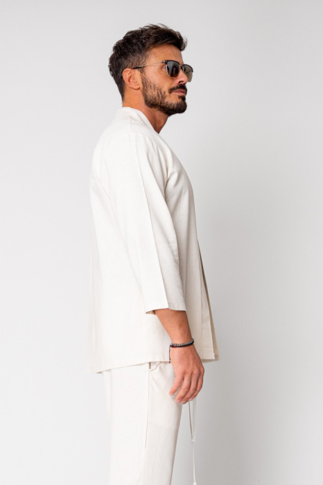 Bluza Tulum Jacheta tip kimono Off white [3]
