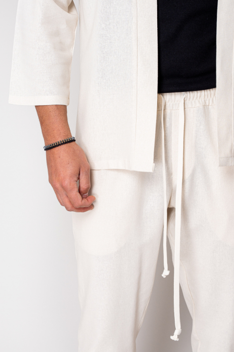 Bluza Tulum Jacheta tip kimono Off white [4]