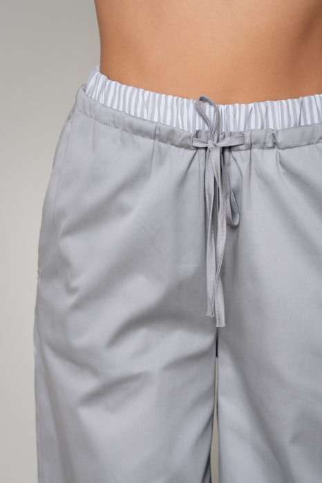 Set Vest with bare back and long pants Gray [4]