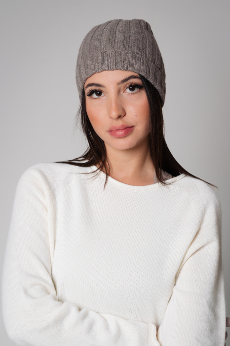 Caciula din mix de lana si casmir Brown [2]