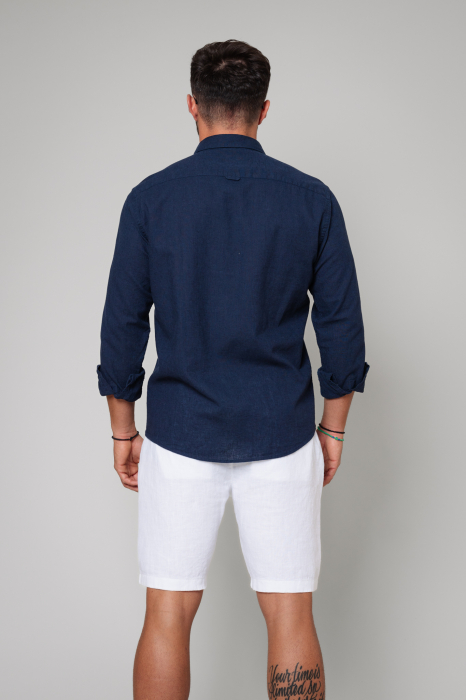 Camasa dIn 100% In Navy New [3]