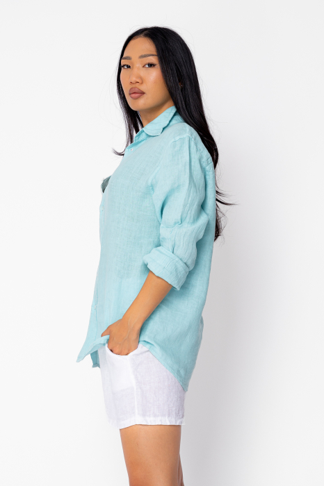 Camasa Boyfriend de plaja dIn 100% In Mint [3]
