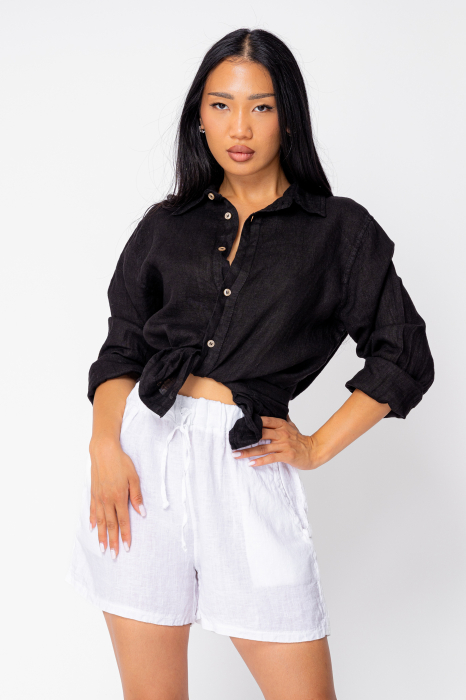 Camasa Boyfriend de plaja dIn 100% In Black [4]