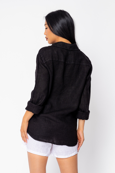 Camasa Boyfriend de plaja dIn 100% In Black [3]