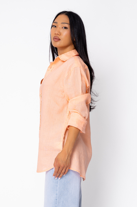 Camasa Boyfriend dIn 100% In Light Orange [2]