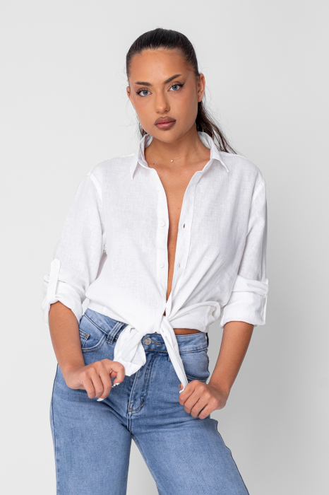 Camasa Boyfriend dIn 100% In White [4]