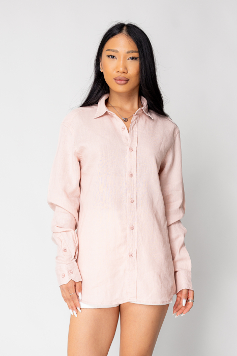 Boyfriend Shirt Linen Rose Quartz [3]