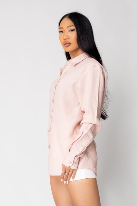 Boyfriend Shirt Linen Rose Quartz [4]