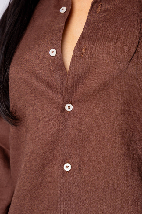 Camasa Boyfriend dIn 100% In Dark Brown [4]