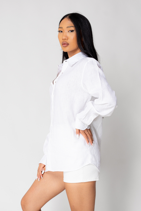 Boyfriend Shirt Linen White [3]