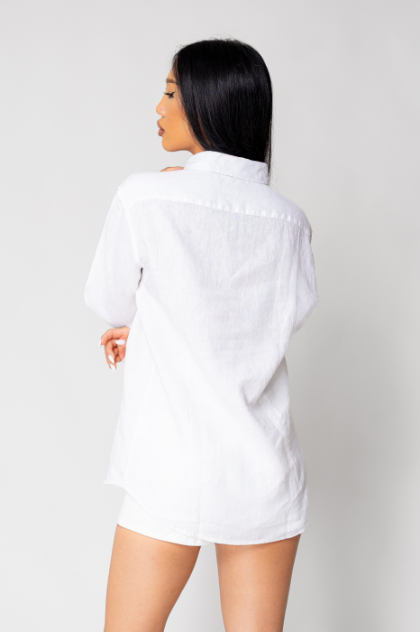 Boyfriend Shirt Linen White [4]