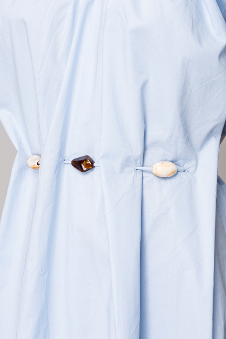 Long dress belt with ornamental details Light Blue [4]