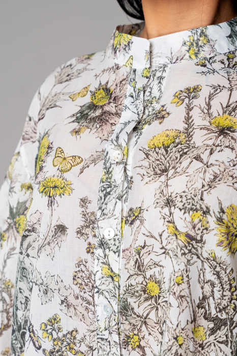 Butterfly Garden Off White long sleeve shirt [4]
