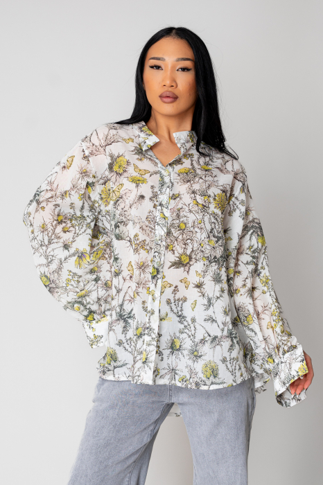 Butterfly Garden Off White long sleeve shirt [2]