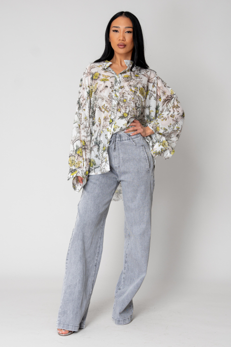Butterfly Garden Off White long sleeve shirt [5]
