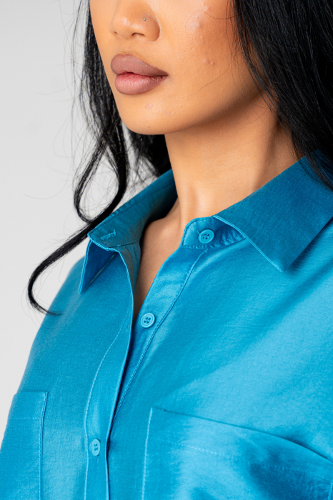 Camasa cu maneca lunga Turquoise [4]