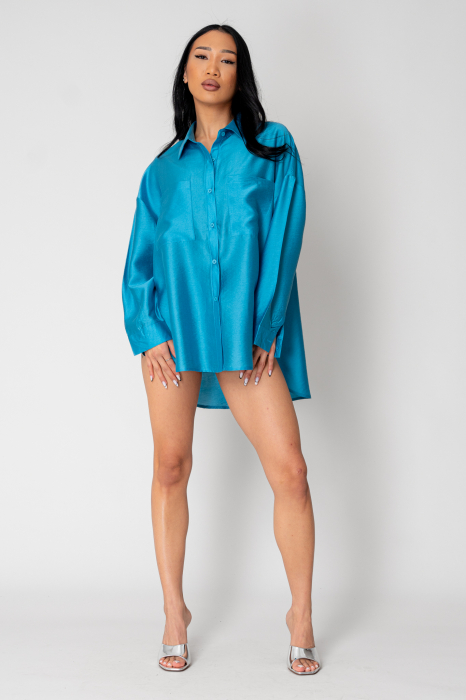 Camasa cu maneca lunga Turquoise [5]