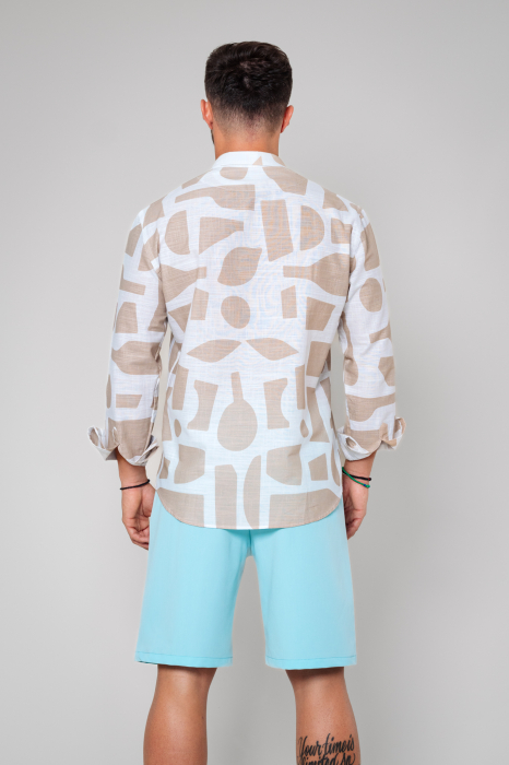 Cotton Shirt White/Beige [3]