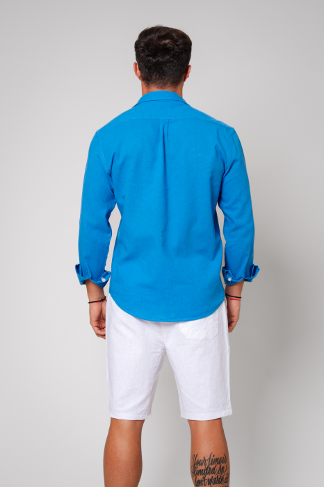 Camasa dIn 100% In Premium Blue Royal [3]