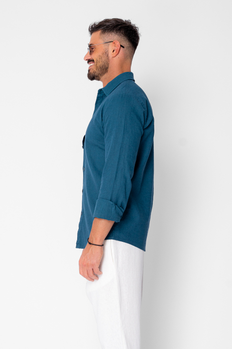 Camasa din 100% In Maroccan Blue New [2]