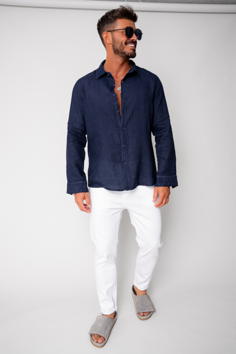 Camasa din 100% In Navy [1]