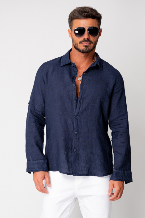 Camasa din 100% In Navy [2]