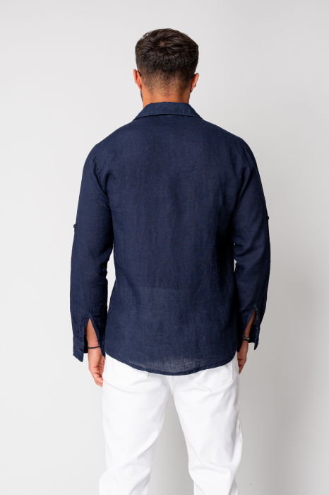 Camasa din 100% In Navy [4]
