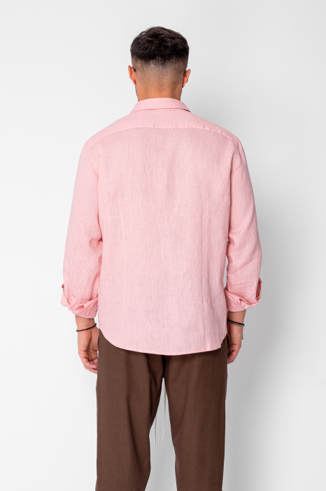 Premium Linen 100% Men shirt Rose Quartz [3]