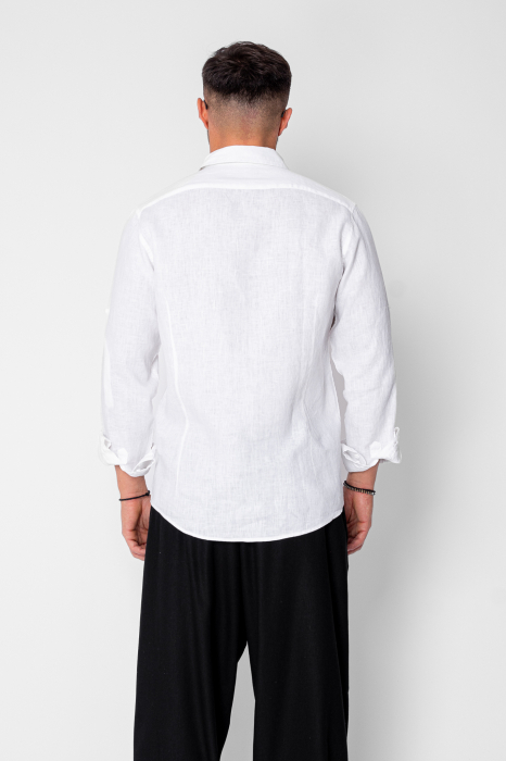 Premium Linen 100% shirt White [3]