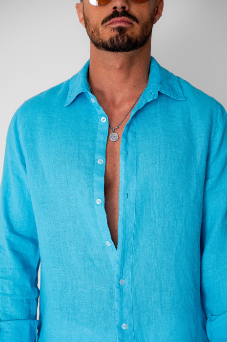 Camasa din 100% In Turquoise [4]