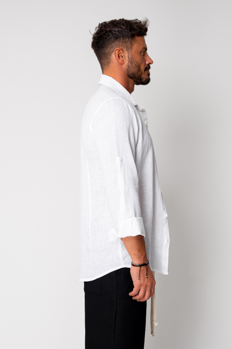 Premium Linen 100% shirt White [3]