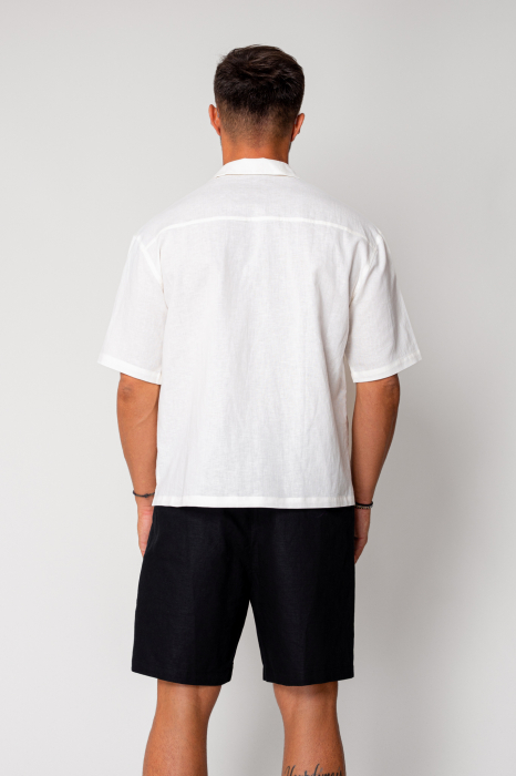 Short sleeve cotton shirt White [4]