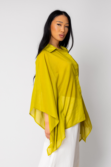 Camasa Femei asimetrica Lime Green [3]