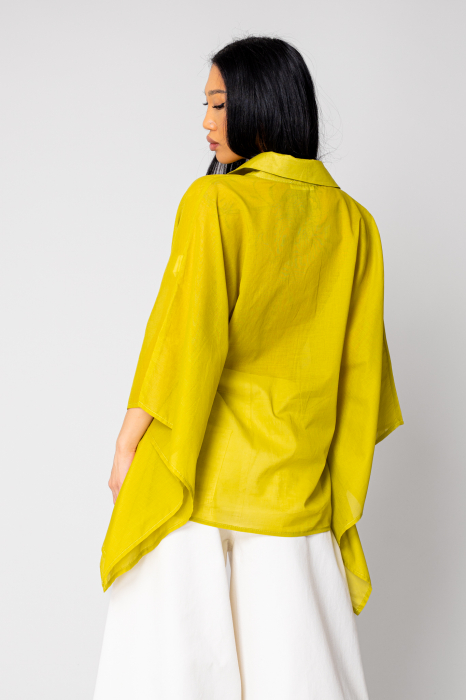 Camasa Femei asimetrica Lime Green [4]