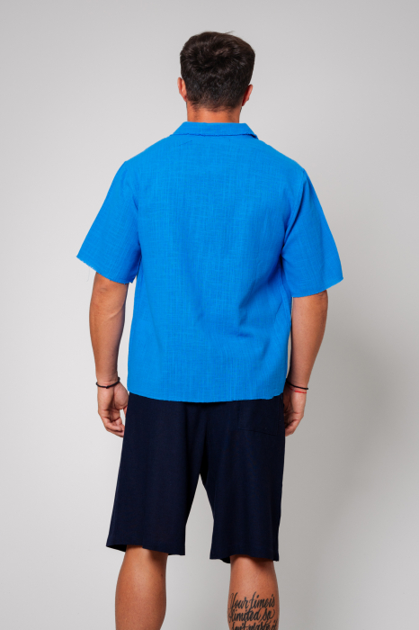 Shirt with short sleeve Bleu [3]