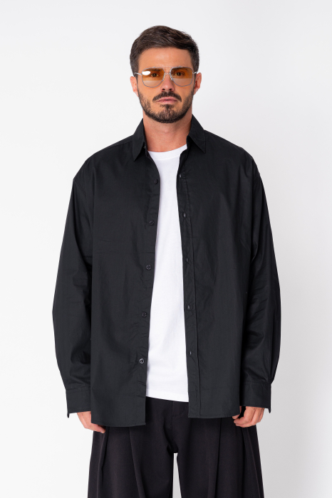 Camasa Oversized din bumbac Black