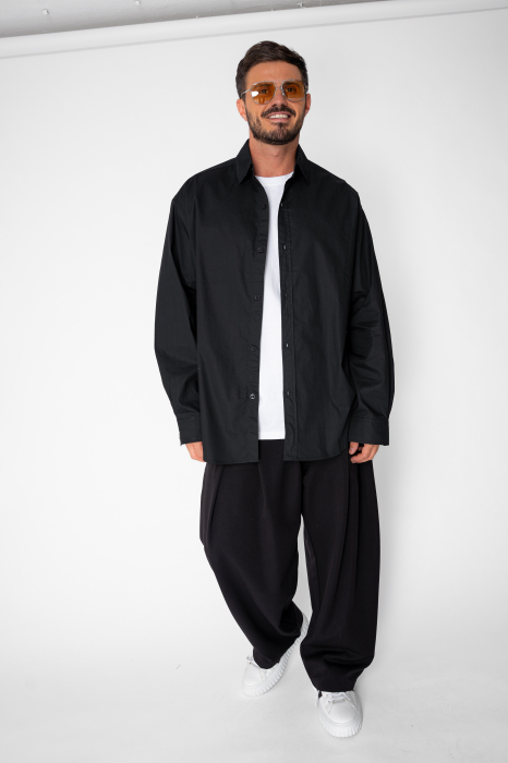 Camasa Oversized din bumbac Black [2]