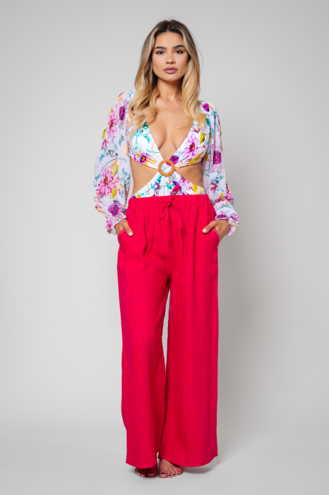 Costum de Baie intreg White/Pink [6]