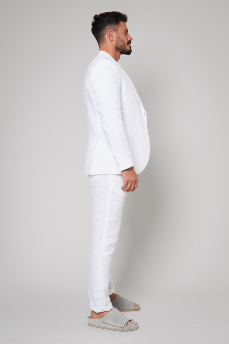 Costum din IN sacou si pantalon lung White [2]