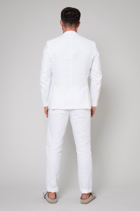 Costum din IN sacou si pantalon lung White [3]