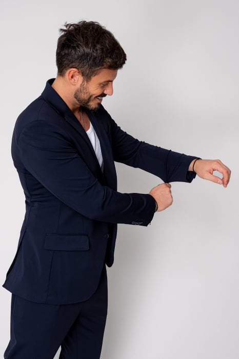 Costum Flex sacou si pantalon lung Navy [4]